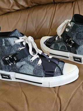 Men's Dior B23 x Peter Doig High Camo Cream Designer Hightop Size 7 US